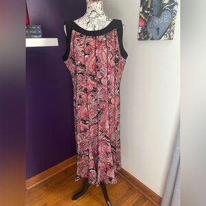 7 for $30 Perceptions Sleeveless Paisley Print Dress